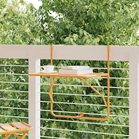 vidaXL Balkongbord gul 60x40 cm stål