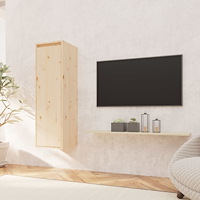 vidaXL Väggskåp 30x30x100 cm massiv furu