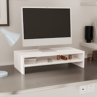 vidaXL Skärmställ vit 50x24x13 cm massiv furu