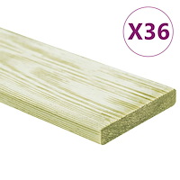 vidaXL Trallbrädor 36 st 4,32 m² 1m impregnerad massiv furu