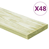 vidaXL Trallbrädor 48 st 5,76 m² 1m impregnerad massiv furu