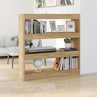 vidaXL Bokhylla/Rumsavdelare sonoma-ek 100x30x103 cm