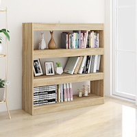 vidaXL Bokhylla/Rumsavdelare sonoma-ek 100x30x103 cm