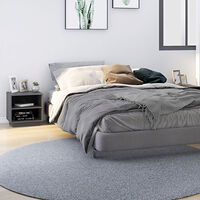 vidaXL Sängbord 2 st grå 40x34x40 cm massivt furuträ