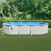 vidaXL Pool med säkerhetsstege 610x360x120 cm