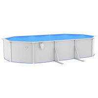vidaXL Pool med säkerhetsstege 610x360x120 cm