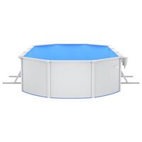 vidaXL Pool med säkerhetsstege 610x360x120 cm