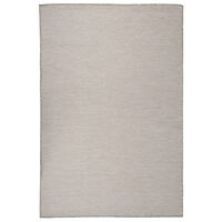 vidaXL Utomhusmatta plattvävd 120x170 cm taupe