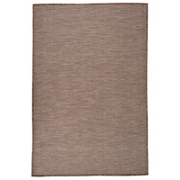 vidaXL Utomhusmatta plattvävd 120x170 cm brun