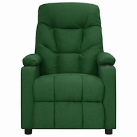 vidaXL Massagefåtölj med uppresningshjälp mörkgrön tyg