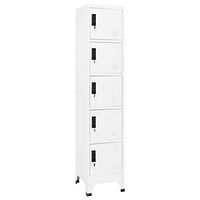 vidaXL Förvaringsskåp vit 38x40x180 cm stål