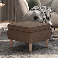 vidaXL Pall med träben taupe tyg