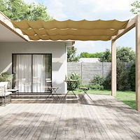 vidaXL Markis vertikal beige 100x1000 cm oxfordtyg