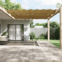 vidaXL Markis vertikal beige 140x420 cm oxfordtyg