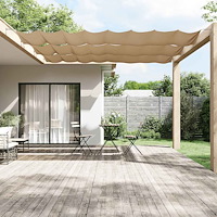 vidaXL Markis vertikal taupe 100x600 cm oxfordtyg