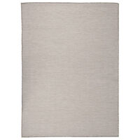 vidaXL Utomhusmatta plattvävd 200x280 cm taupe