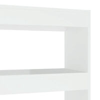 vidaXL Bokhylla/Rumsavdelare högglans vit 100x30x135 cm