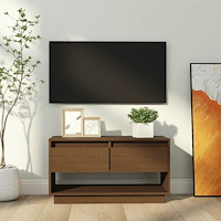 vidaXL Tv-bänk honungsbrun 74x34x40 cm massiv furu