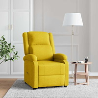 vidaXL Reclinerfåtölj gul tyg