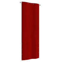vidaXL Balkongskärm röd 80x240 cm oxfordtyg