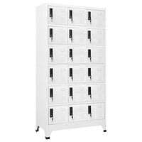 vidaXL Förvaringsskåp vit 90x40x180 cm stål