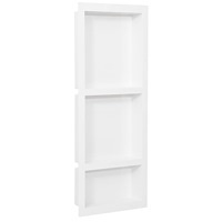 vidaXL Infälld duschhylla niche 3 hyllor vit högglans 41x99x9 cm