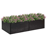 vidaXL Odlingslåda svart 157x80x40 cm konstrotting