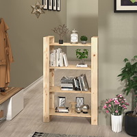 vidaXL Bokhylla/Rumsavdelare 80x35x125 cm massiv furu