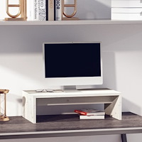 vidaXL Skärmställ vit 50x27x15 cm massiv furu
