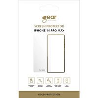 GEAR Glass Prot. Flat Case Friendly 2.5D GOLD iPhone 14 Pro Max