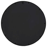vidaXL Spegel svart 40x4 cm rund järn för inomhusbruk