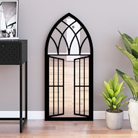 vidaXL Spegel svart 100x45 cm järn för inomhusbruk