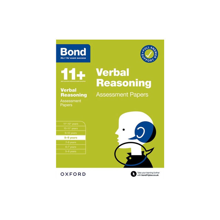 Bond 11+ Verbal Reasoning Assessment Papers 8-9 years (for GL ...