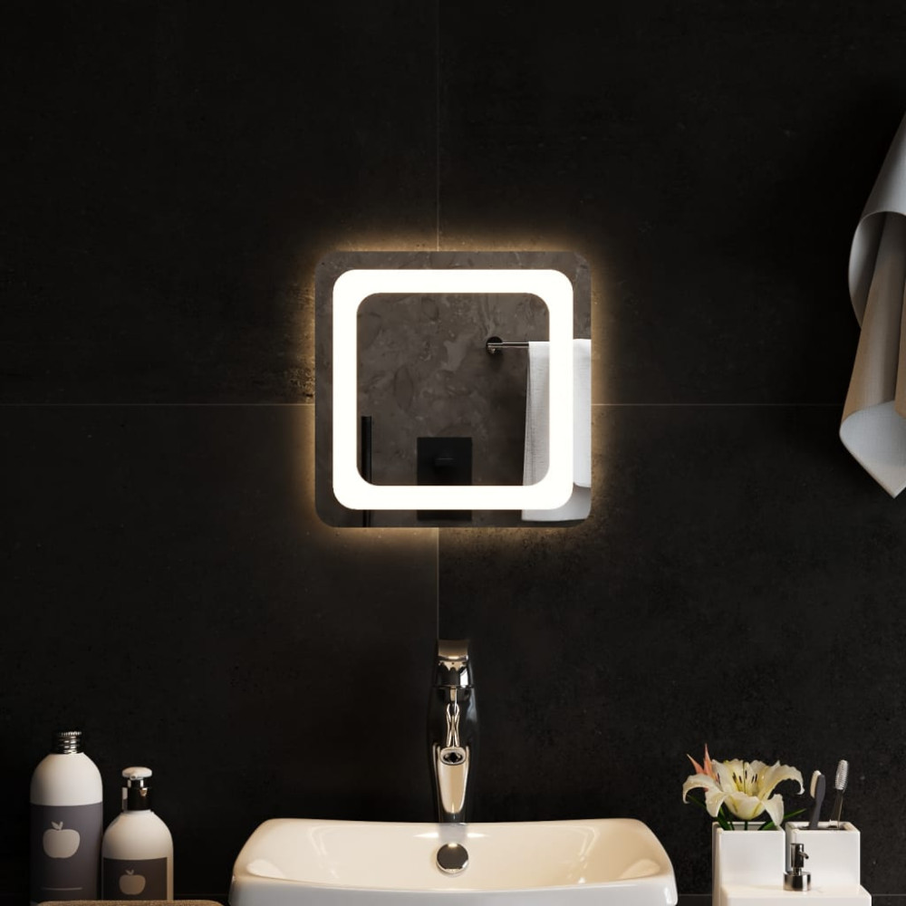 Badrumsspegel LED 30x30 cm