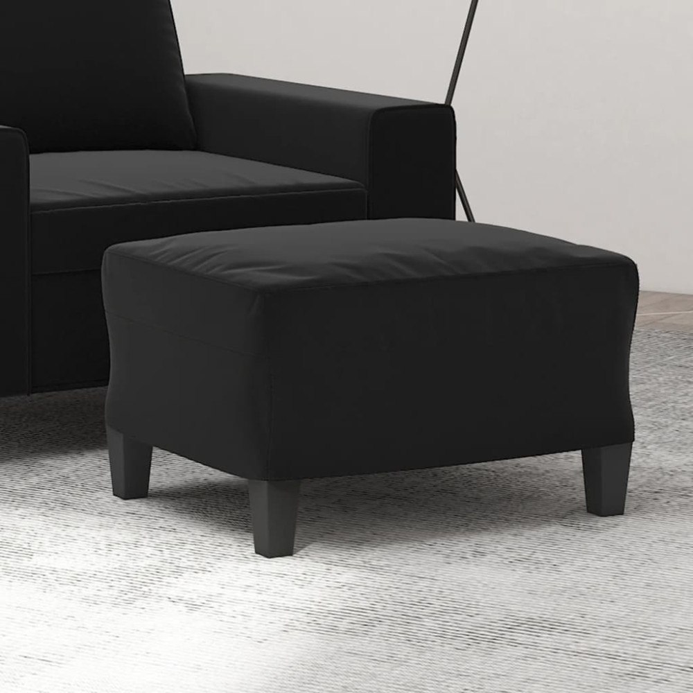 Fotpall Svart 60x50x41 cm mikrofibertyg