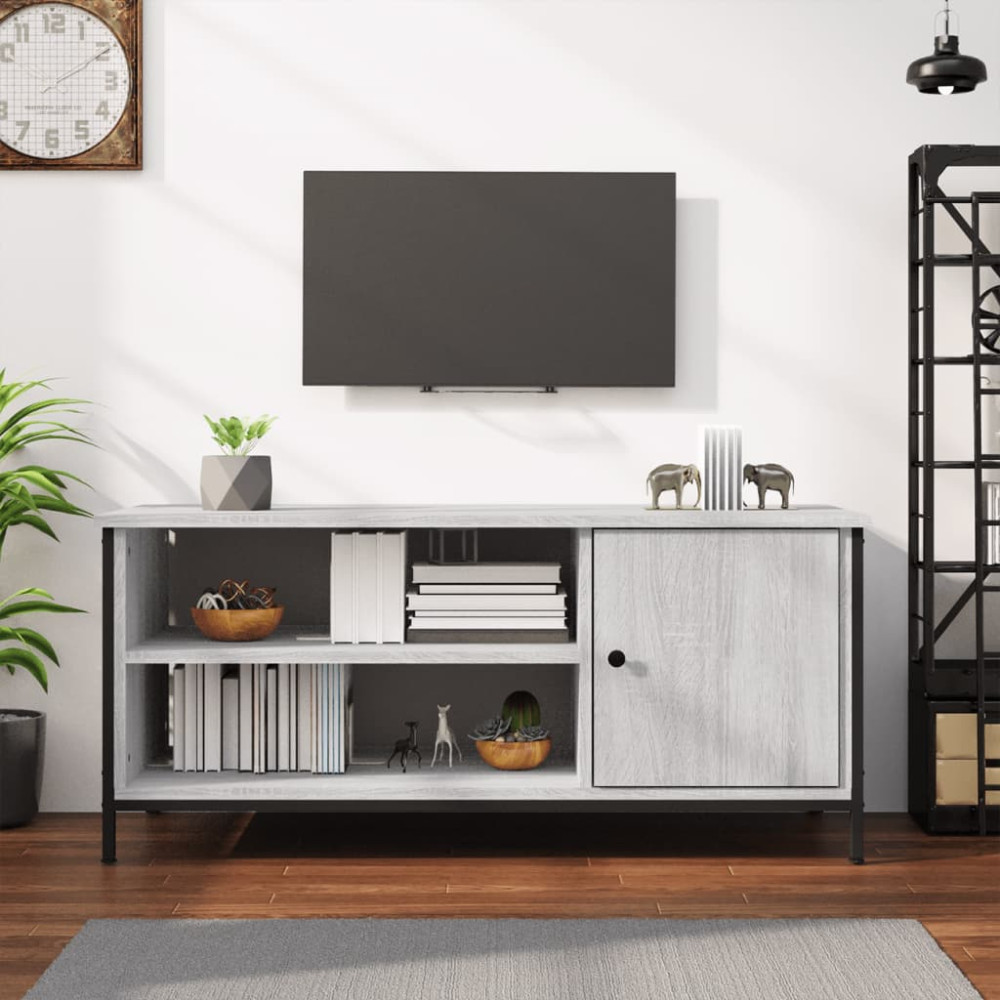 Tv-bänk grå sonoma 100x40x45 cm konstruerat trä