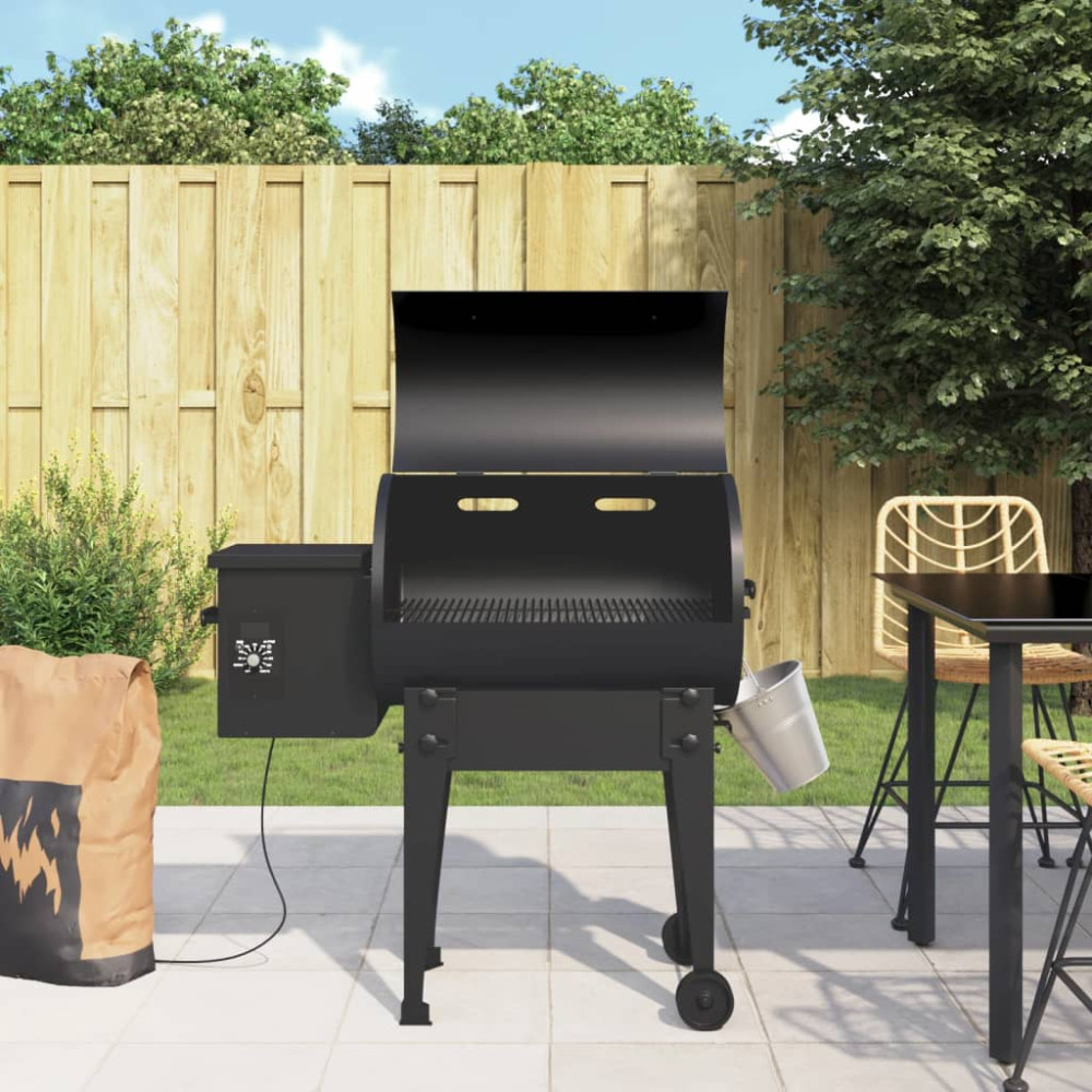 Pelletsgrill svart 94 cm järn