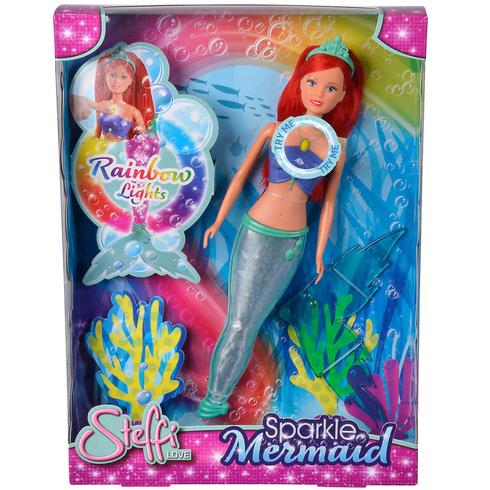 Steffi Love Sjöjungfru med Lysande Regnbågsfena Simba Toys