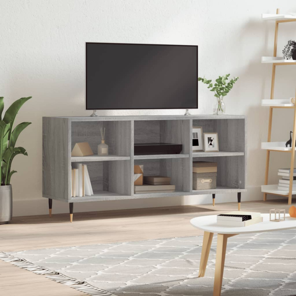 Tv-bänk grå sonoma 103,5x30x50 cm konstruerat trä
