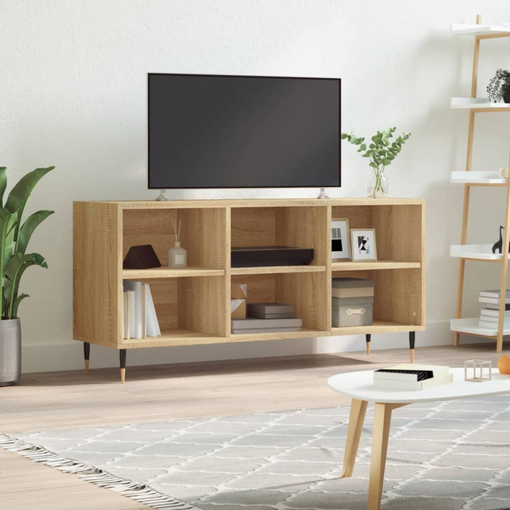 Tv-bänk sonoma-ek 103,5x30x50 cm konstruerat trä