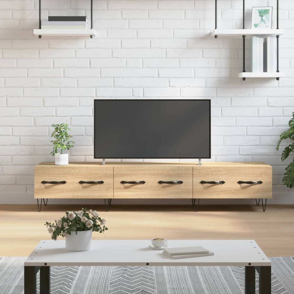 Tv-bänk sonoma ek 150x36x30 cm konstruerat trä