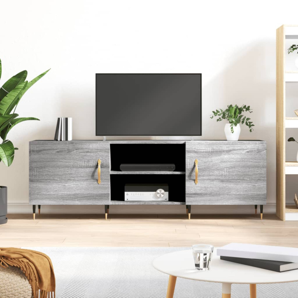 Tv-bänk grå sonoma 150x30x50 cm konstruerat trä