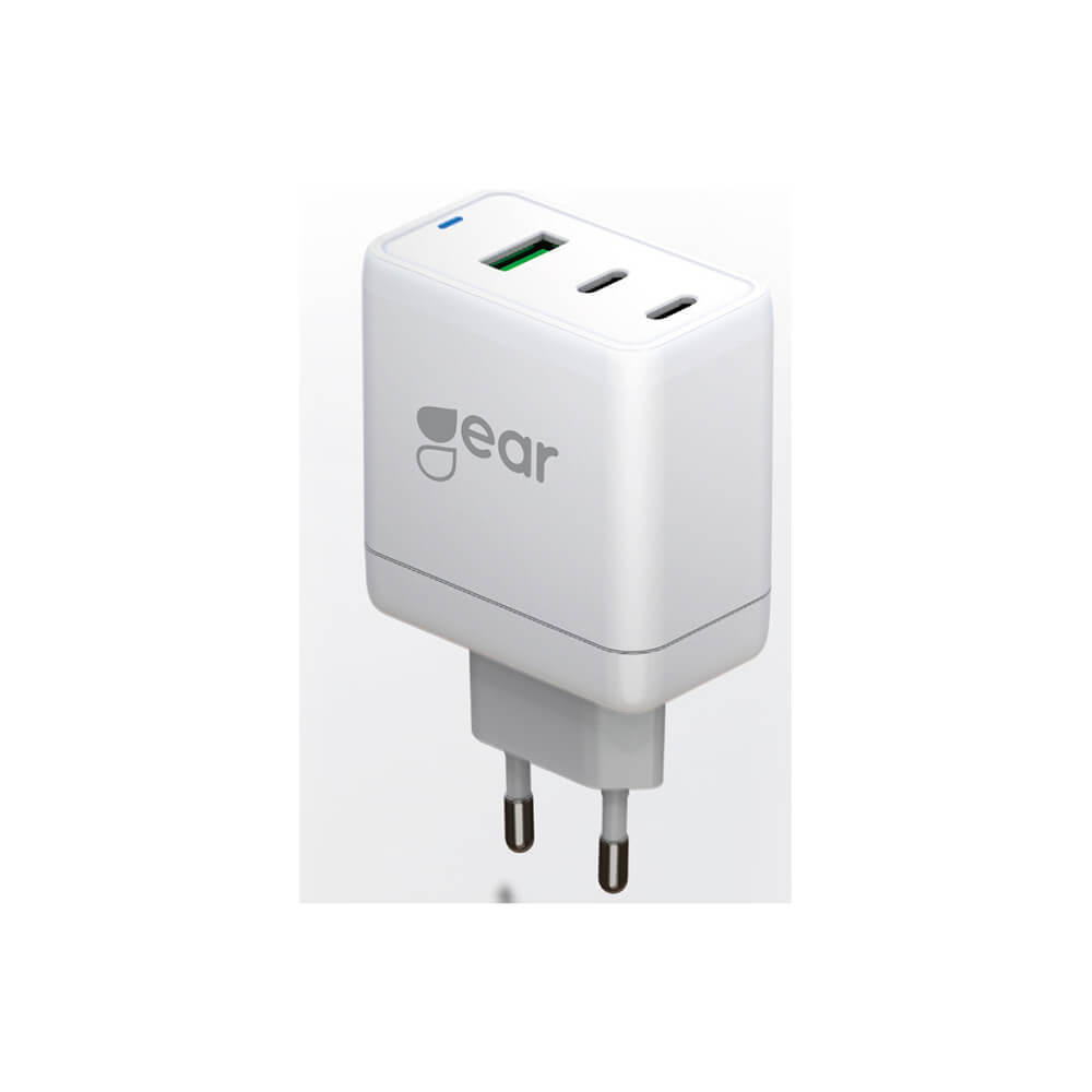 Charger GAN 220V 2xUSB-C + 1xUSB-A PD 45W + 18W + 5A (tot. 65W) Vit