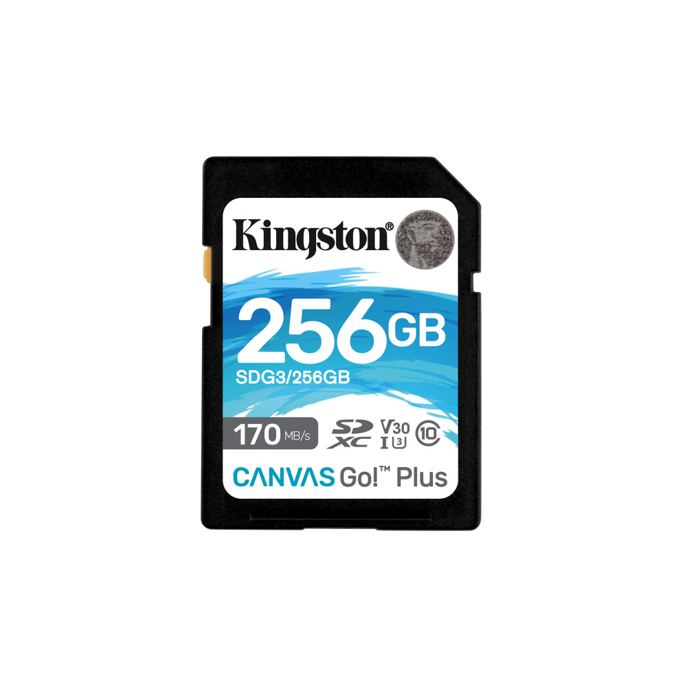 Kingston Canvas Go! Plus - flash-minneskort - 256 GB - SDXC UHS-I