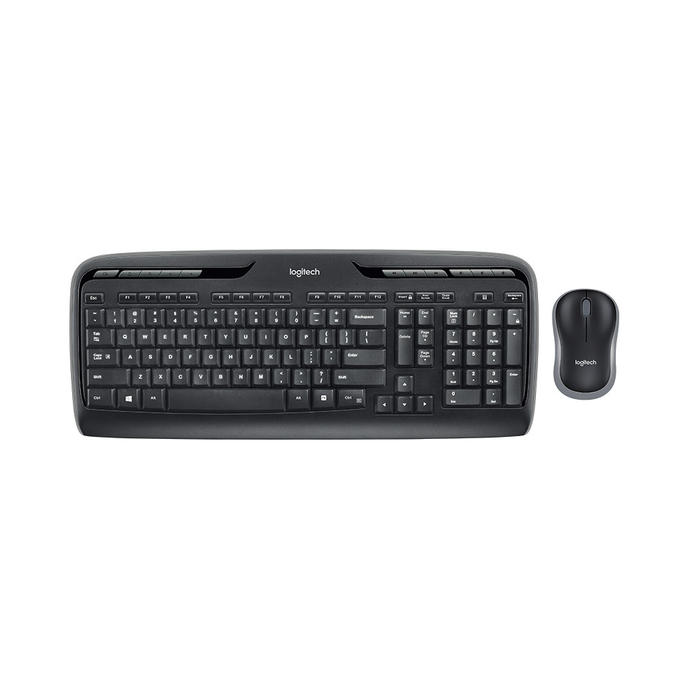 Logitech Wireless Combo MK330 - sats med tangentbord och mus - QWERTY - Nordisk - svart Inmatningsenhet