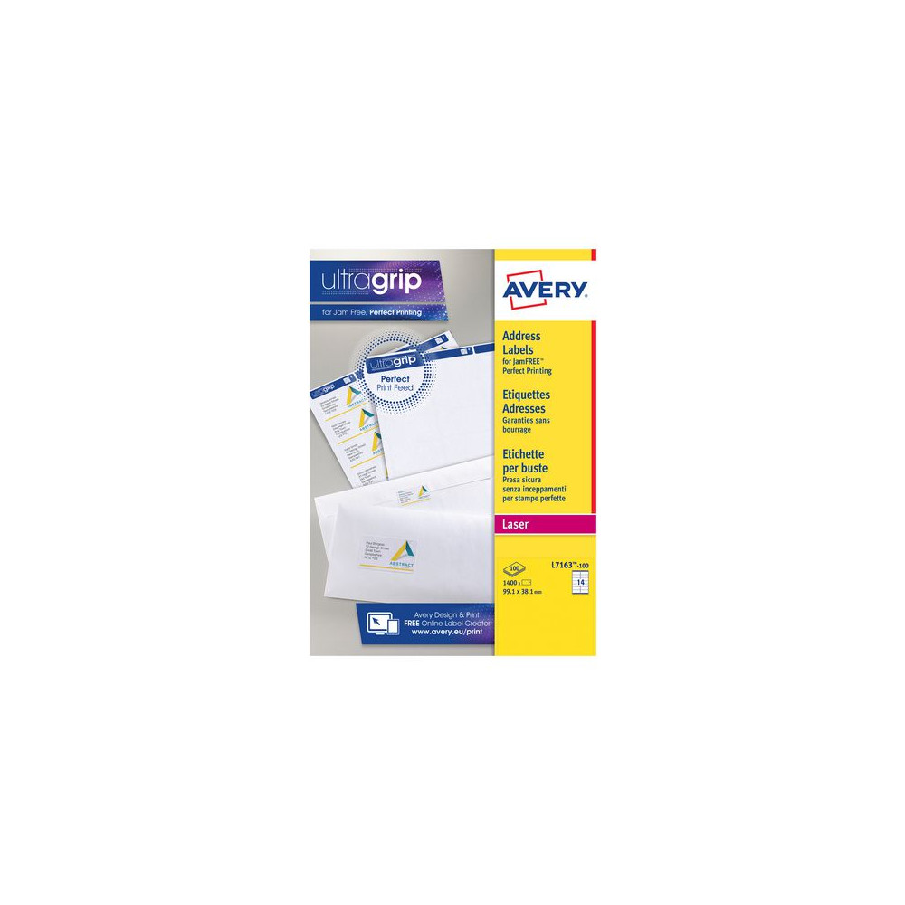 Etikett AVERY UG 99,1x38,1mm 1400/fp