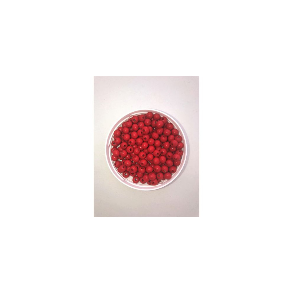 Träpärlor röda 8mm 200/fp [NORDIC Brands]