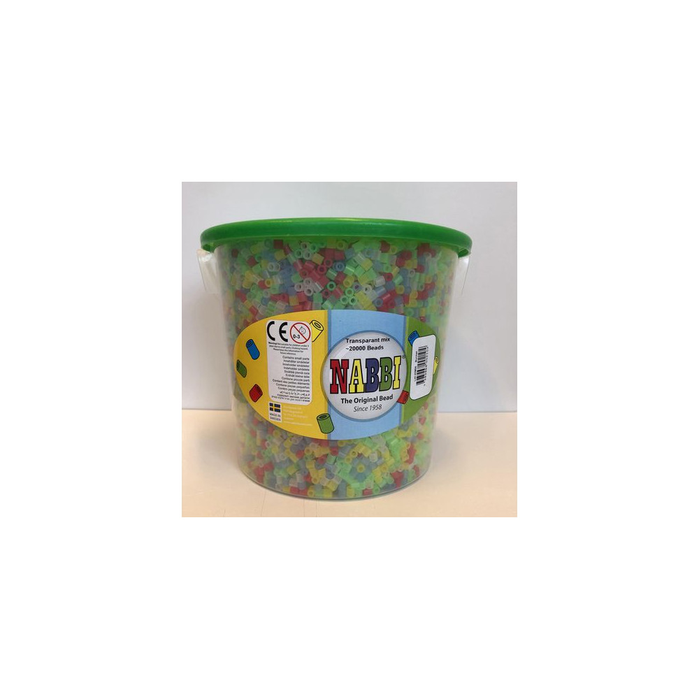 Nabbipärlor transp mix färg 20000/fp [NORDIC Brands]