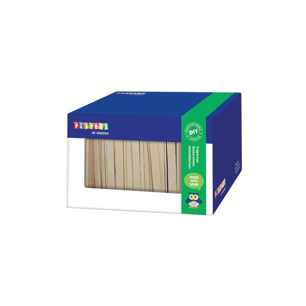 Träpinnar 115x10mm 1000/fp Playbox