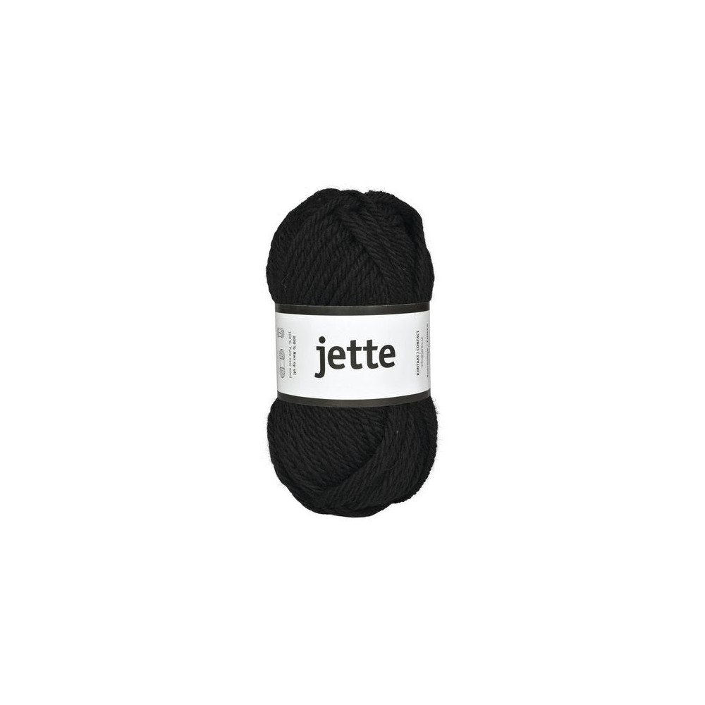 Ullgarn Jette 50g svart Järbo GARN